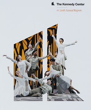 Thumbnail image of the cover of the 2018 Annual Report for The Kennedy Center